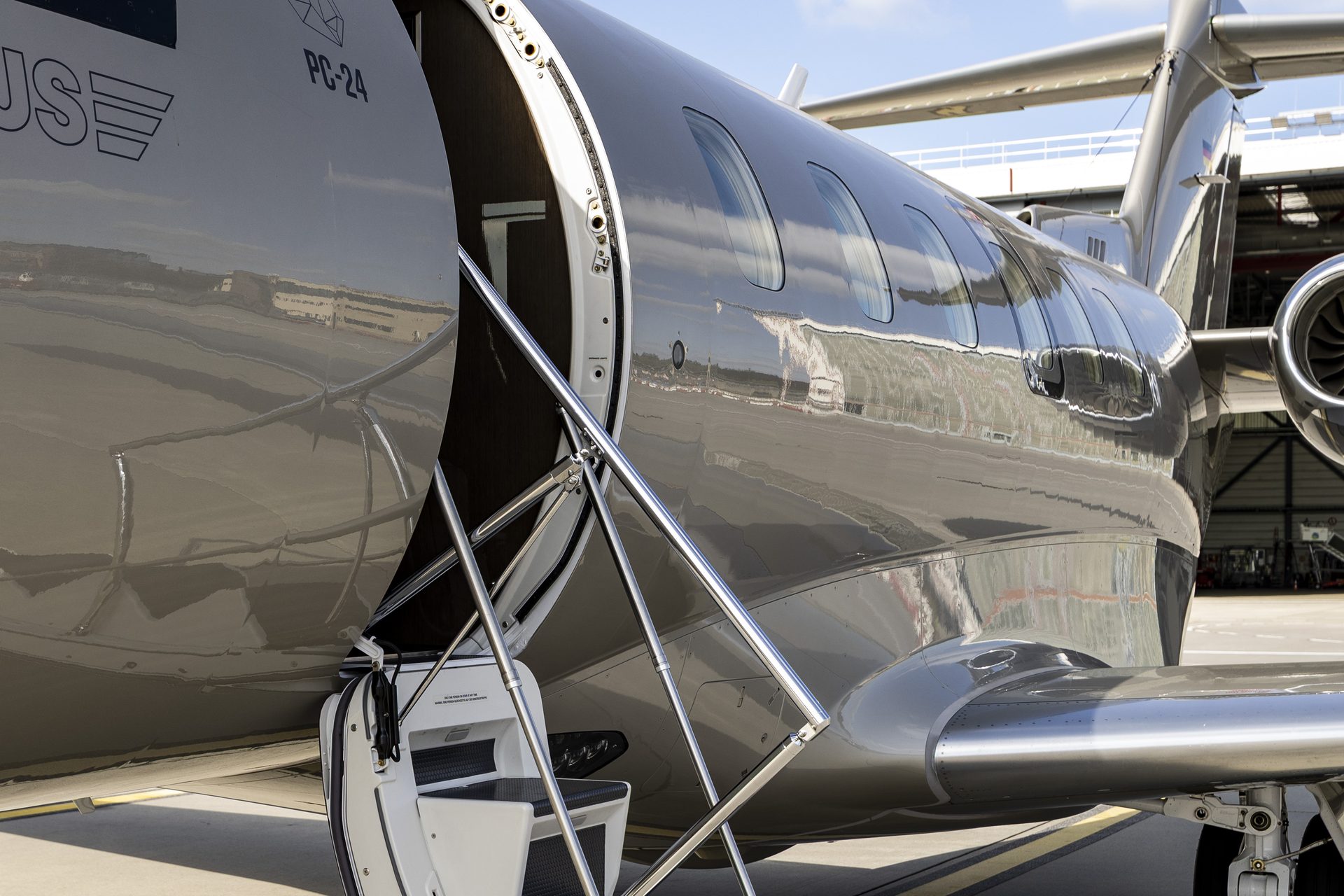 Pilatus PC-24 D-CNMO airstair and cabin door